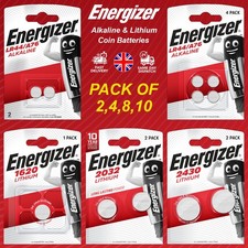Image of Energizer CR1620 CR2032 Batteries CR 2430 LR44 3V Lithium Coin Cell Battery