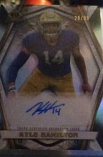 Kyle Hamilton Bowman Invicta  Autographed 28/99 Rare In Mint Condition Pulled