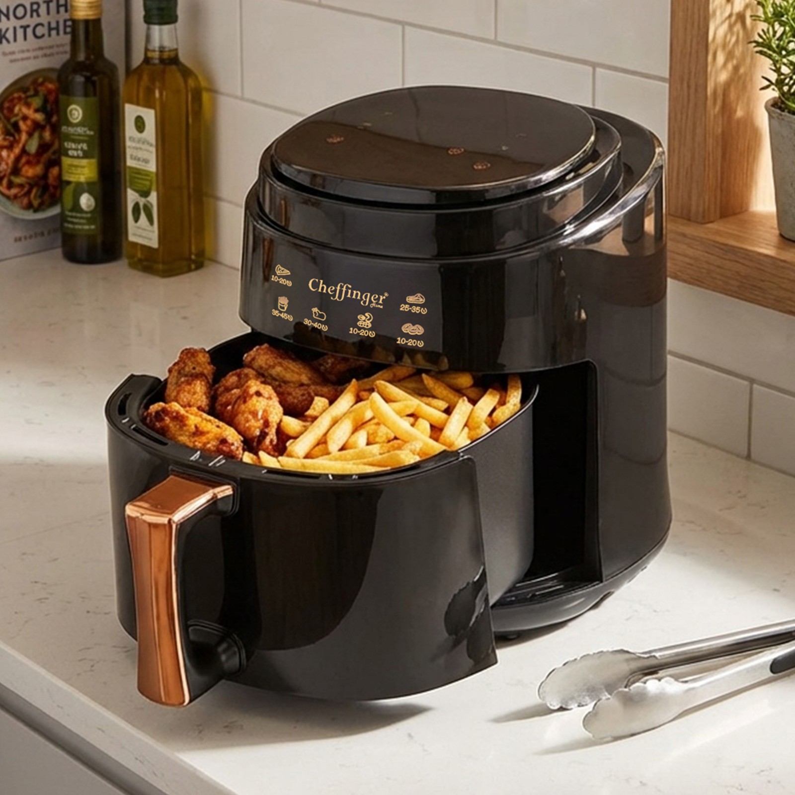 Friteuse air chaud 8L Cheffinger tactile pour cuisiner sans odeur - 3