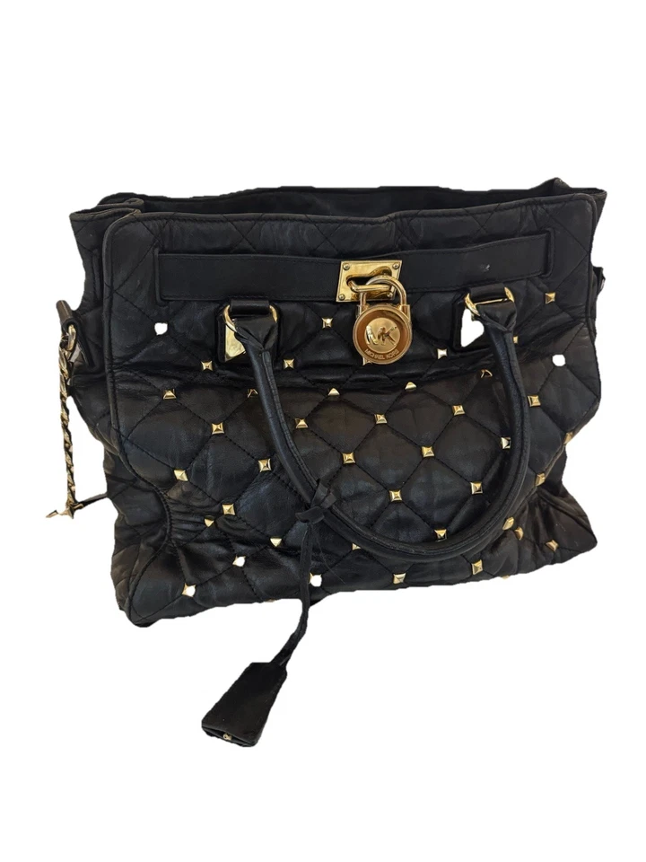 MK Hamilton 黑色金色装饰包。  13 1/2 英寸 X ü13 1/2 英寸 x 4 英寸 — 第 2/4 张图片