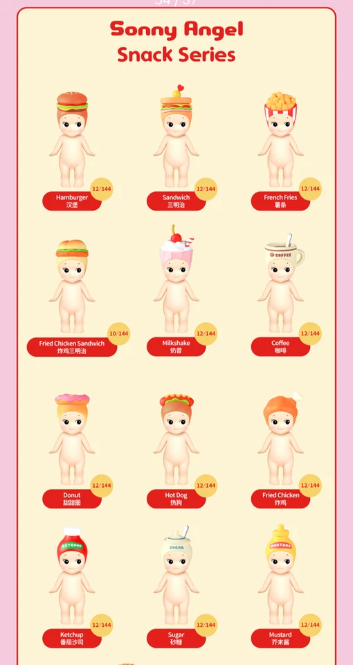 Auténtico Sonny Angel Snack Series Caja Ciega Confirmada Mini Figura Juguete Foto 2 de 4