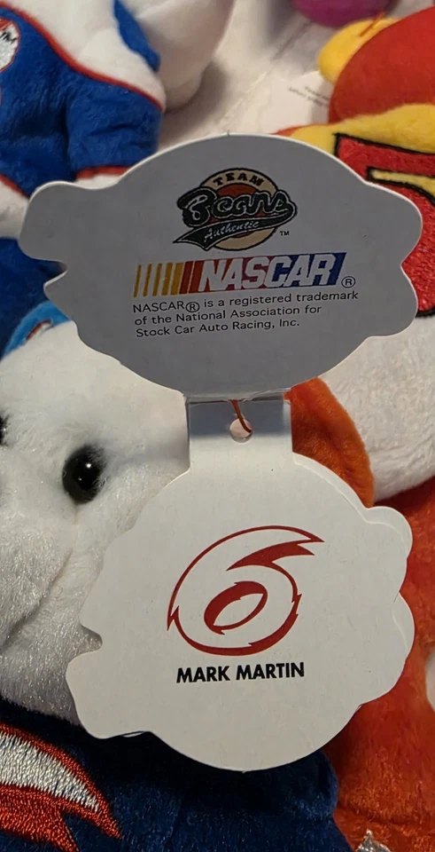 Set of 10 Team Speed Bears Beanie Bears 1999  NASCAR Racing By J.G. Motorsports - Image 4 of 4