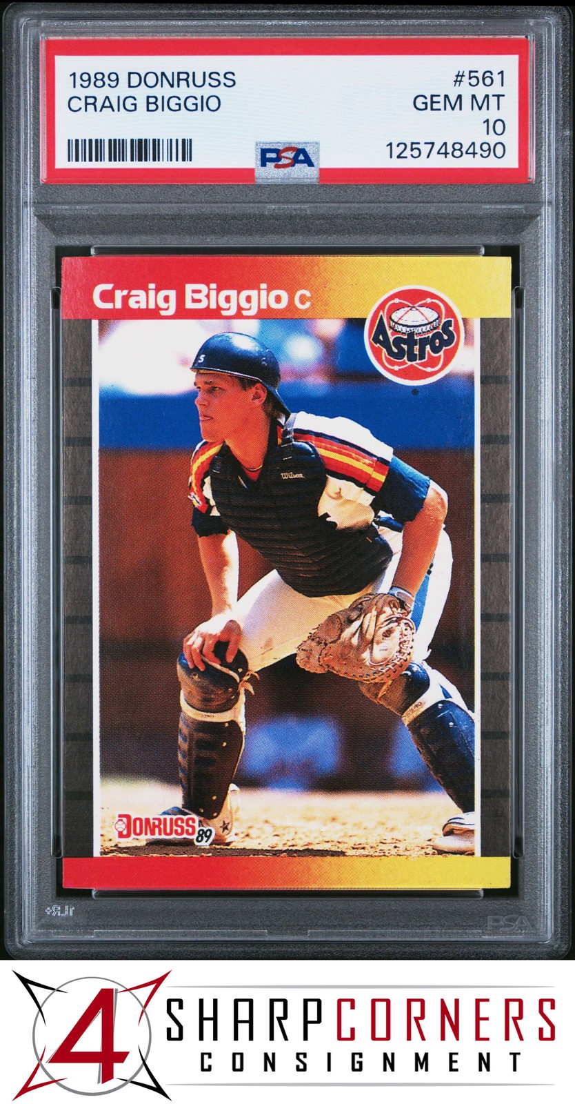 1989 DONRUSS #561 CRAIG BIGGIO RC ASTROS HOF PSA 10