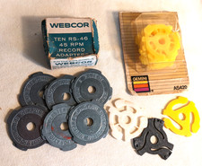Vintage 45 RPM Schallplatteneinlagen Webcor Webster Metall & neu in Packung Zwillinge Kunststoff