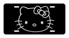 Hello Kitty Car Tag Engraved Front License Plate. Plate Is Durable Hello Kitty Car Tag Engraved Front License Plate. Plate Is Durable
