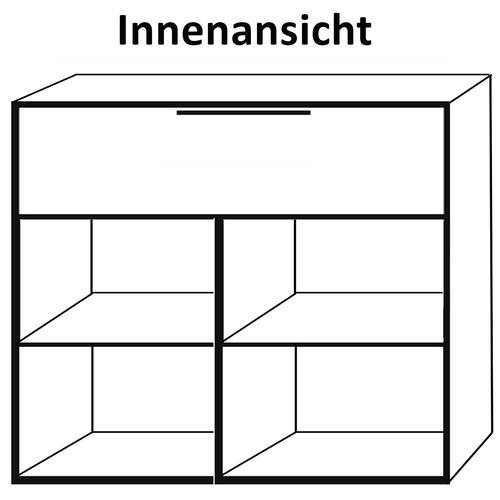 Barkommode - Pinie weiß - 123 cm breit Anrichte Buffet Sideboard Buffetschrank - Bild 5 von 6