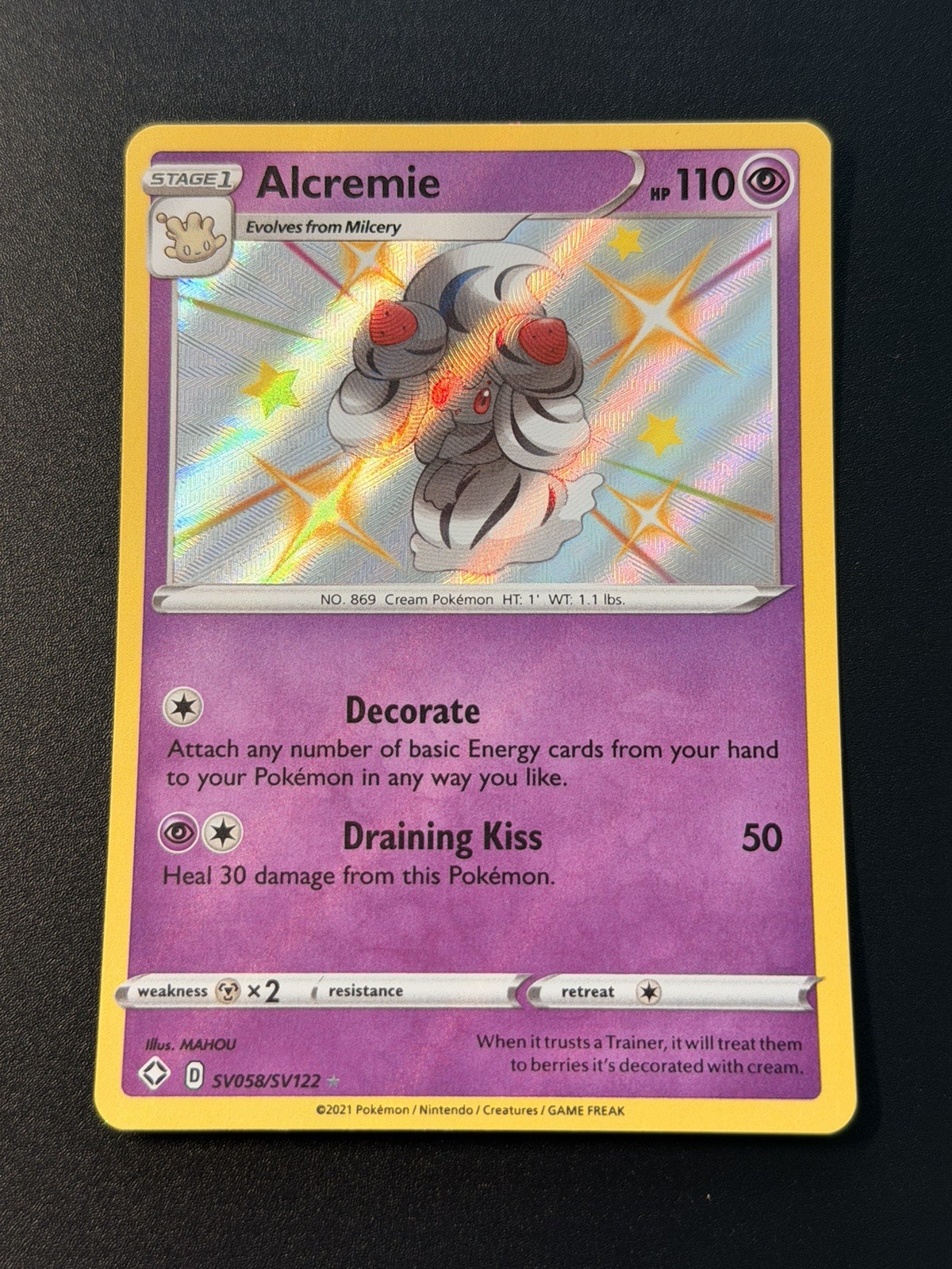 Alcremie SV058/SV122 Shining Fates: Shiny Vault Holo NM