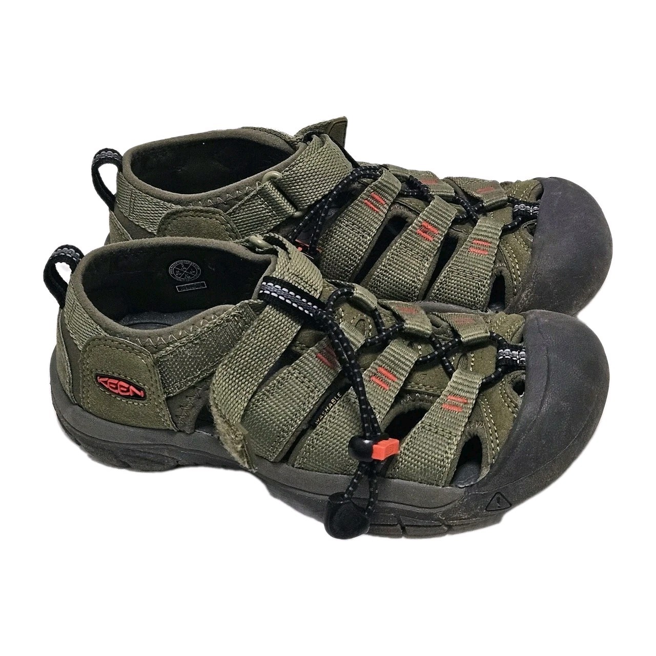 Scarpe Keen ragazzo 2 sandali verdi mimetici sportivi impermeabili Newport H2 outdoor ottime condizioni