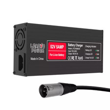 58V 5A Lithium Battery Charger for 52V Li-ion Scoote Fast Smart Charge