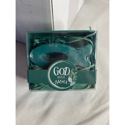 Dansib 24 Pcs Christian Ichthys Fish Party Favors God Bless You Teal Gift Boxes