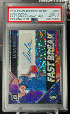 2018 DONRUSS OPTIC LUKA DONCIC RC ROOKIE AUTO FAST BREAK DISCO PSA 9/10 MINT