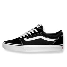 VANS Ward Black/ White Unisex Skate Shoes Suede/ Canvas Size 8.5 Men 7.5 Women