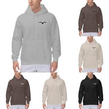 Men Hoodie Casual Hooded Solid Pocket Slim Fit Sweatshirts Pullover Sweater Tops