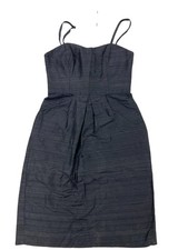 Watters & Watters Cocktail Dress 4 Spaghetti Strap Black Sweetheart Neckline