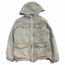 Y2K Abercrombie Kids Wilcox Field Jacket Sherpa Lined Cargo Zip Boys Girls XL