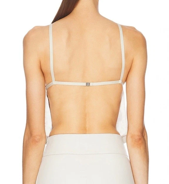 Camiseta sin mangas Diesel sin espalda en cuero blanco roto nueva con etiquetas talla 36 (pequeña) ¡$595!! Foto 3 de 4