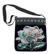 DIY Diamond Art Painting Canvas Crossbody Bag, Ethnic Style, Special Shaped C...