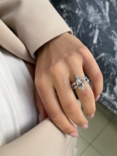 3.00 CT Marquise Cut Certified Lab Grown Diamond Wedding Ring Set 14K White Gold - Picture 5 of 12