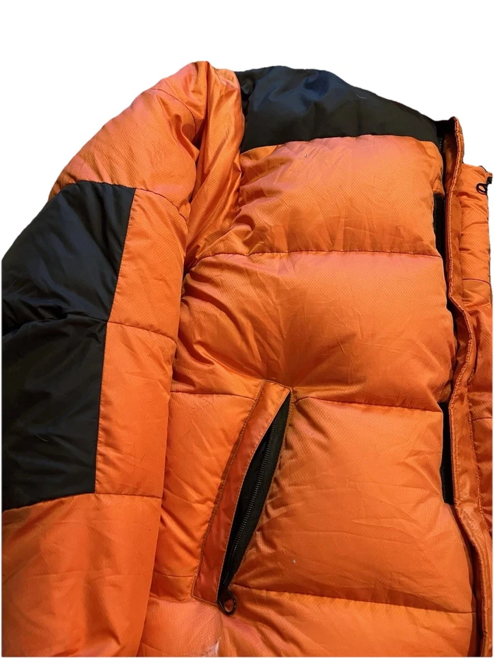 VTG 90s Marmot Mountain Down Parka Orange Black Expedition Jacket Size M Parabat - Image 3 of 4