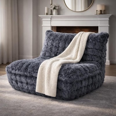 Bag Chairs with Filler Faux Fur Fireside Beanbags Lazy Sofa for Memory Foam Bean
