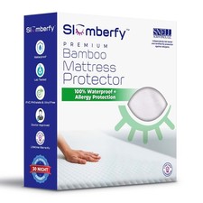 Waterproof Mattress Protector by Slumberfy  Hypoallergenic Viscose Made from Ba