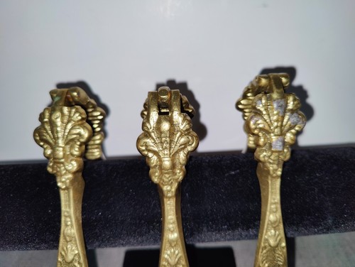 3 Vintage Brass Nutcracker Ornate Scroll Barware Handheld Gold-Read - Picture 3 of 11