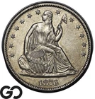 1876-S Seated Liberty Half Dollar, Choice AU++/Unc San Francisco Issue