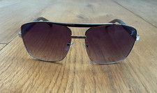 Vintage Louis Vuitton Mens Sunglasses Z0259U 948 Silver & Brown Made in France