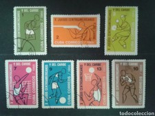 sCUBA Sc# 1111-1117 CENTRAL AMERICAN  & CARIB GAMES  Cpl set of 7  1966 used cto