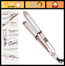 2-in-1 Titanium Ionic Hair Straightener Curler, Fast Heating, Dual Voltage, Pi
