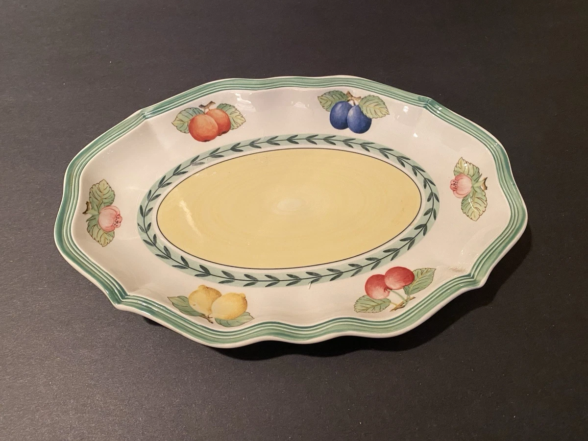 Plat De Service Villeroy & Boch French Garden Avec Couvercle - Motif Fruits (bleuets, Cerises, Citrons) NEUF