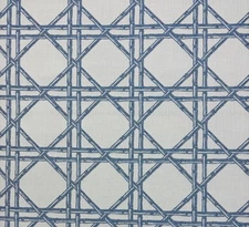 SUNBRELLA 145218 REIGN BLUE BAMBOO RATTAN OUTDOOR JACQUARD FABRIC BY YARD 54"W