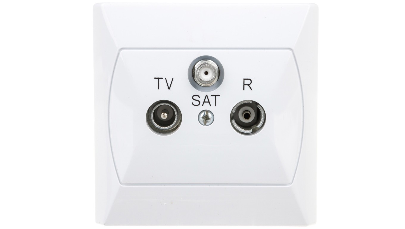 AKCENT Antenna Socket RTV-SAT Final White GPA-AS/00