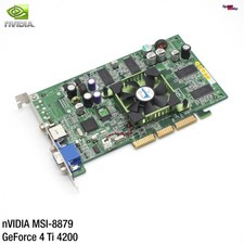 Nvidia Agp Geforce 4 Ti 4200 Graphics Card 64Mb Video Card Cad Tv-Out Titanium
