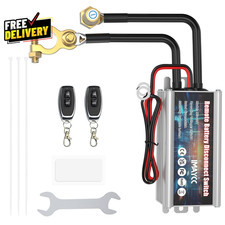 12V 120A Battery Kill Switch Remote Disconnect Top Post for Car RV ATV