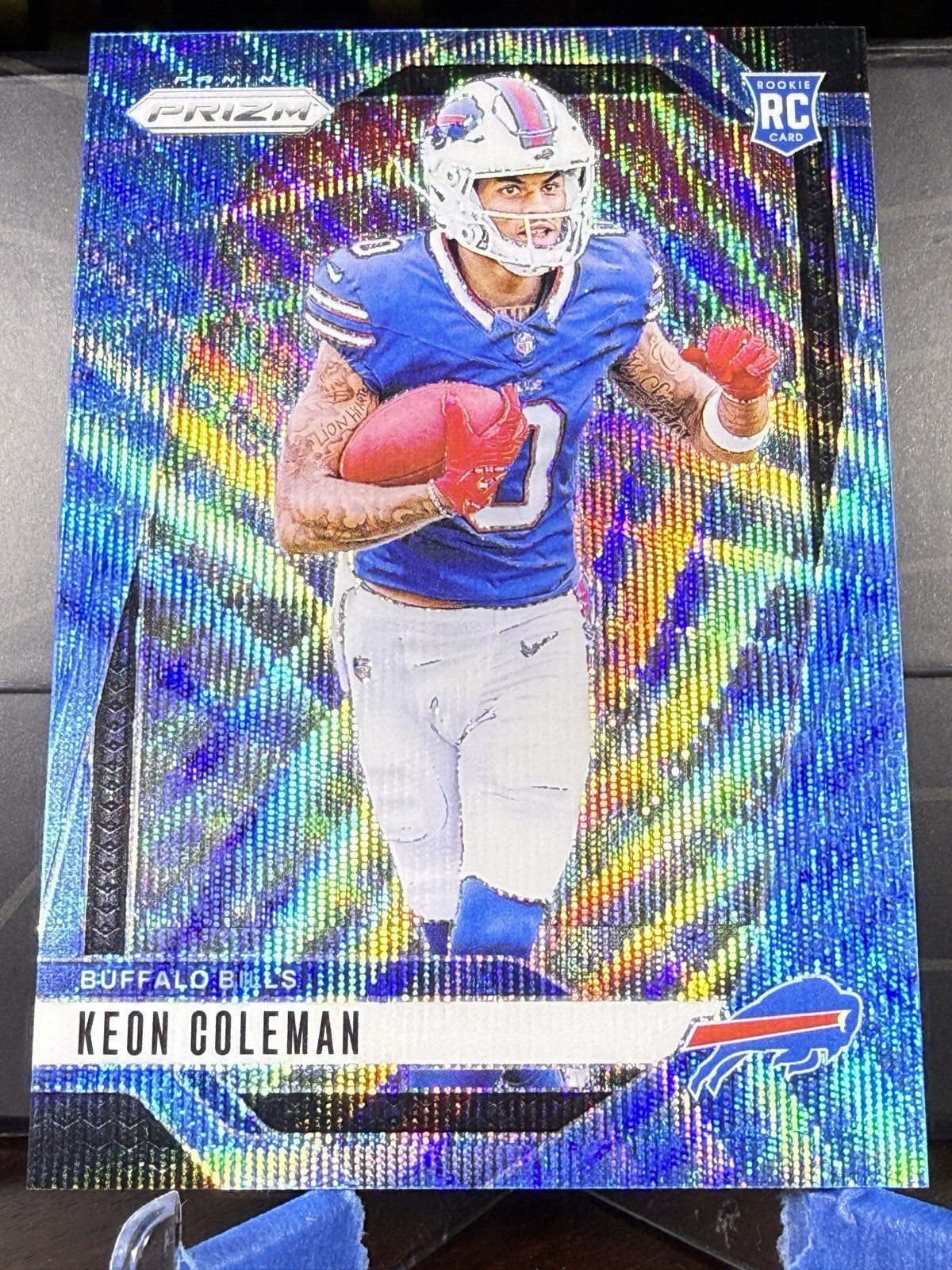 2024 Keon Coleman Panini Prizm Blue Wave Prizm Rookie #362 204/230