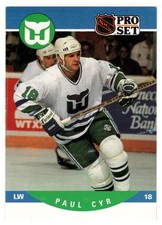 Paul Cyr - Hartford Whalers (NHL Hockey Card) 1990-91 Pro Set # 449 - Mint
