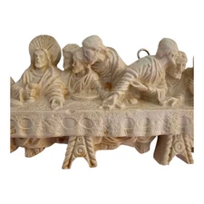 Last Supper 3D Relief Resin Wall Plaque 13" Length x 4.5" High Mexico