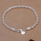 Stunning 925 Sterling Silver Filled Classic Women's 4MM Rope Chain Bracelet Gift