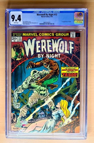 Werewolf by Night #13 CGC 9.4 WP. His Name is Taboo! Marvel 1974