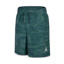 Jordan Boys Size L 12-14 Green Camo Athletic Shorts Jogger Gym Casual