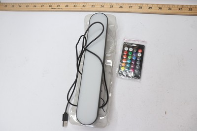 Tzumi Aura LED Black 9.8 in. Multi-Color Light Bar Lamp with Remote