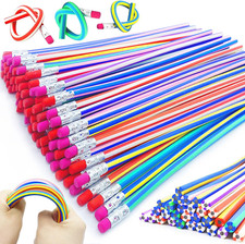 45 Pack Flexible Soft Pencil,7.1 Inch Magic Bend Pencils,Soft Novelty Pencil wit