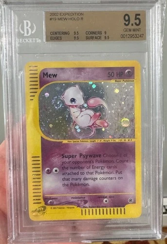 Pokemon Mew Expedition Holo Rare #19 BGS 9.5 Gem Mint *INSANE SWIRL* !!