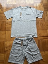 Essentials Fear of God Gray 2-Piece T-Shirt  Shorts Set L Drawstring Pockets
