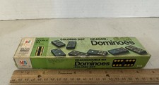Vintage Double Six Dragon Dominoes 1970 Colored Dots Set 28 Pieces Set In Box