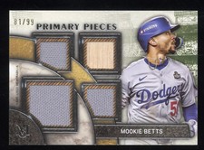 2025 Topps Museum Collection Primary Pieces Mookie Betts #SPPQ-MB Quad Relic /99