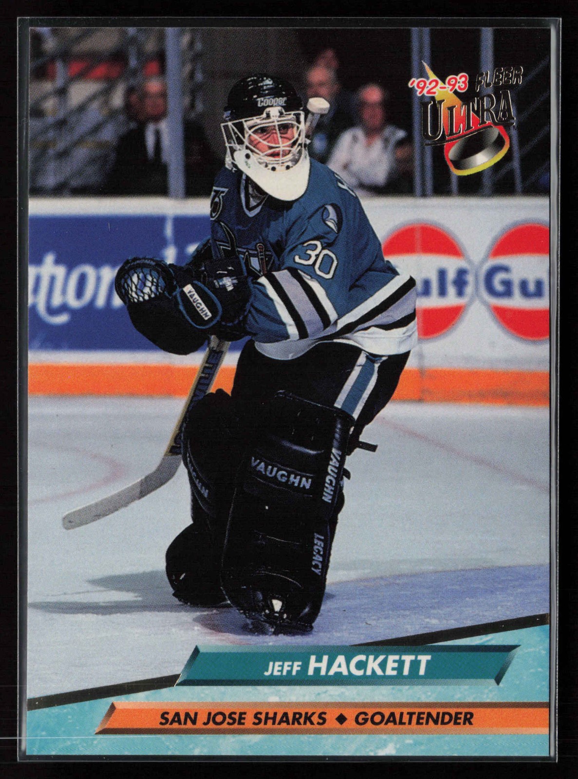 1992-93 Fleer Ultra #195 Jeff Hackett San Jose Sharks NM