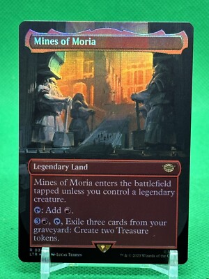 MAGIC MTG  The Lord Of The Rings  Mines of Moria Borderless FOIL