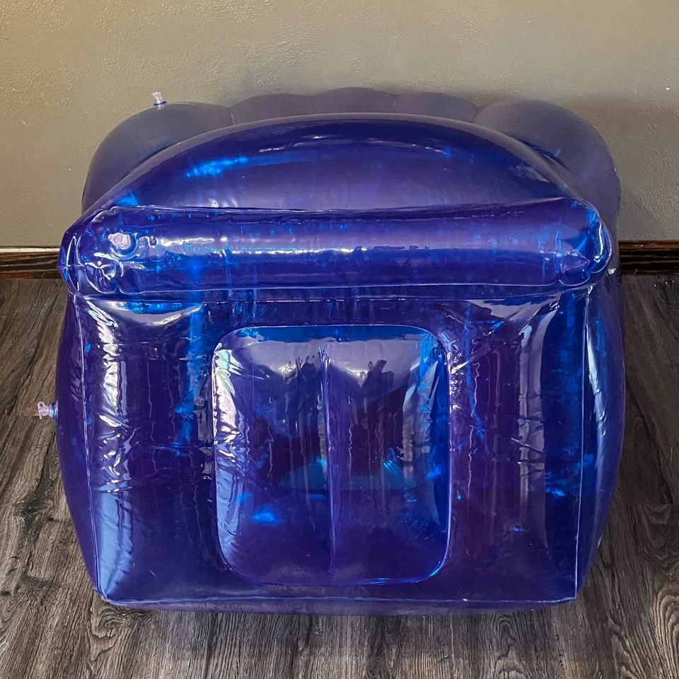 Винтажный надувной клубный стул 90-х Toon Disney Channel синий большой новый в упаковке - Изображение 4 из 4